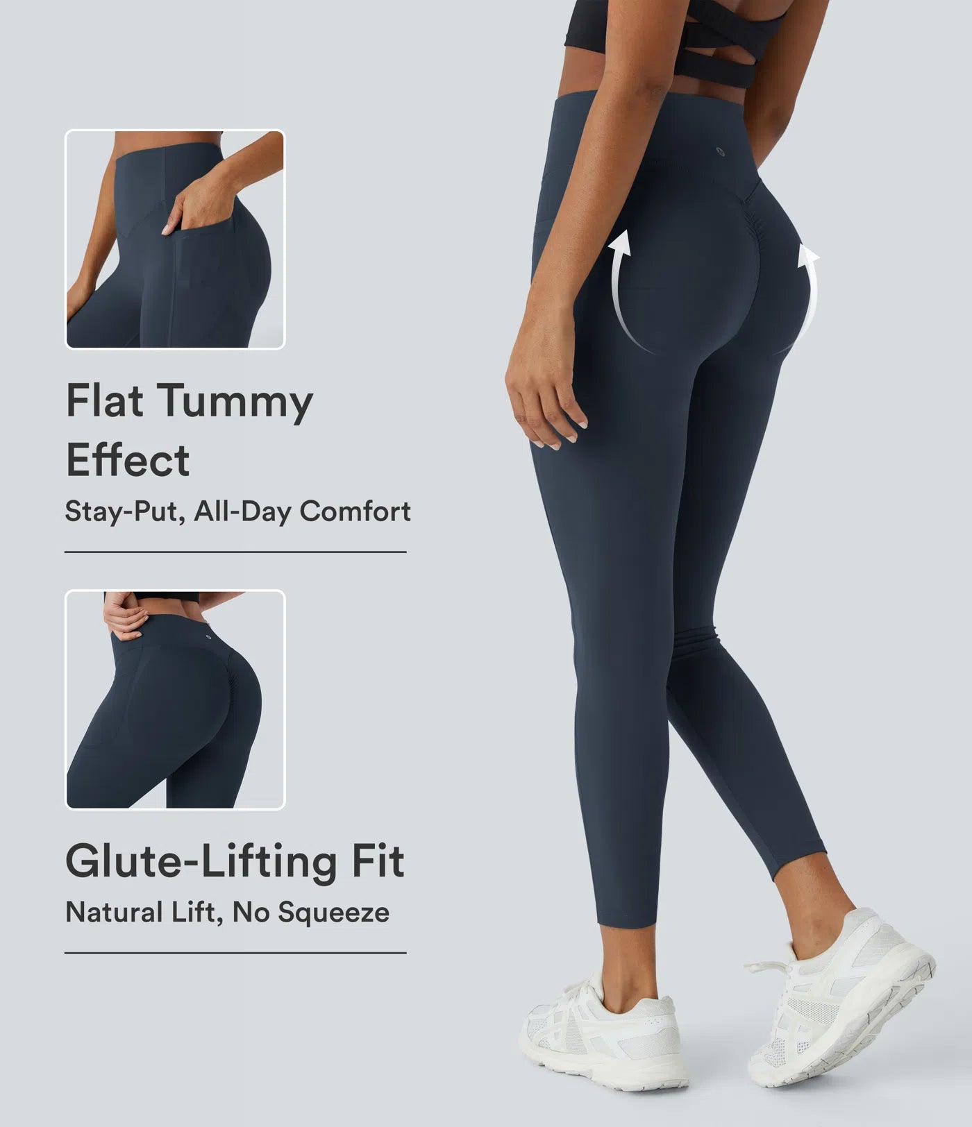 Amoura UltraSculpt™ High Waisted Tummy Control Pocket Shaping Training Leggings