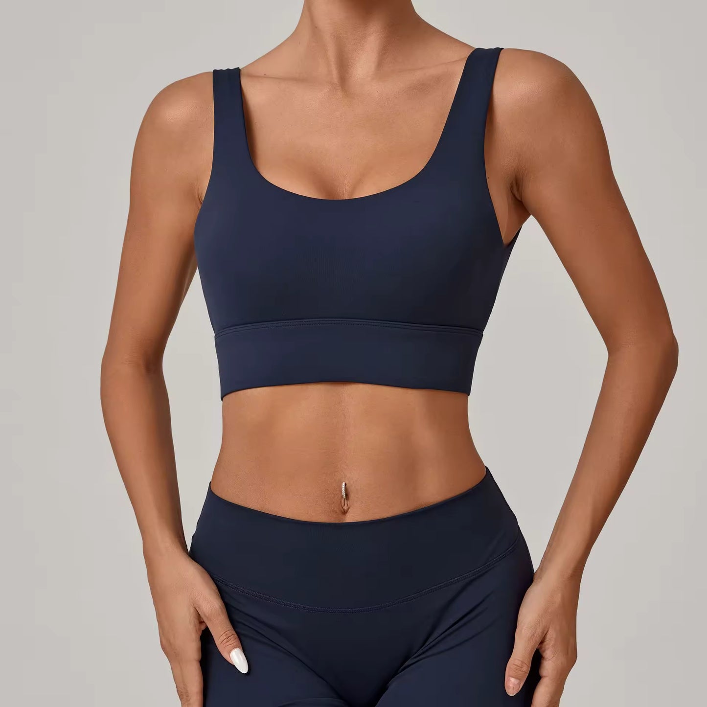 OneForm Seamless Flow Low Support U Neck Cropped Waffle Yoga Sports Bra